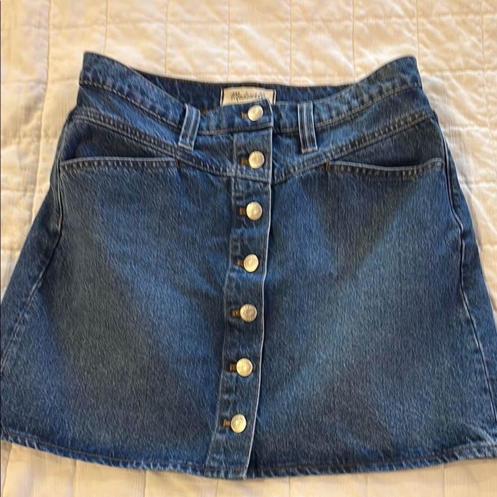 Madewell Blue A-line Mini Skirt